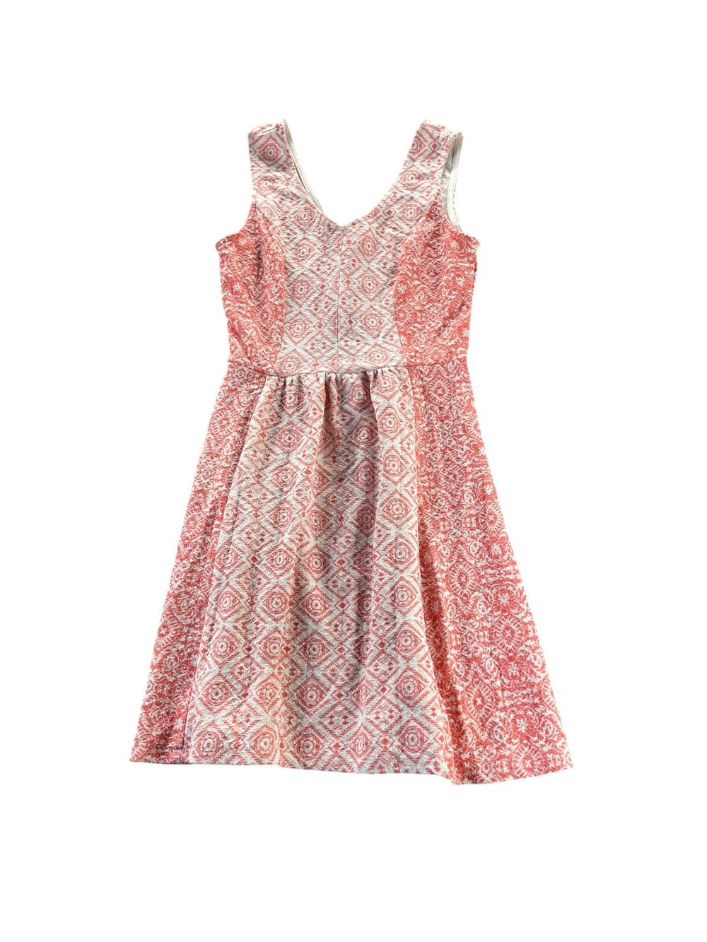 Rewind Girls Pink Aztec Print Button-Back Sleeveless Mini Dress Size Small